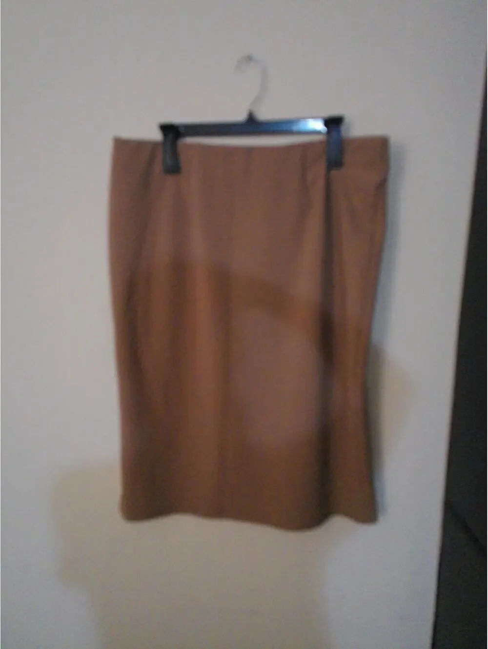 Messini Womens‎ Pencil Skirt XL Camel Brown Gold Side Button High Waist Work
